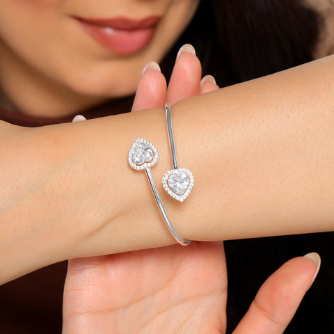 Zia Silver Zirconia Bangle