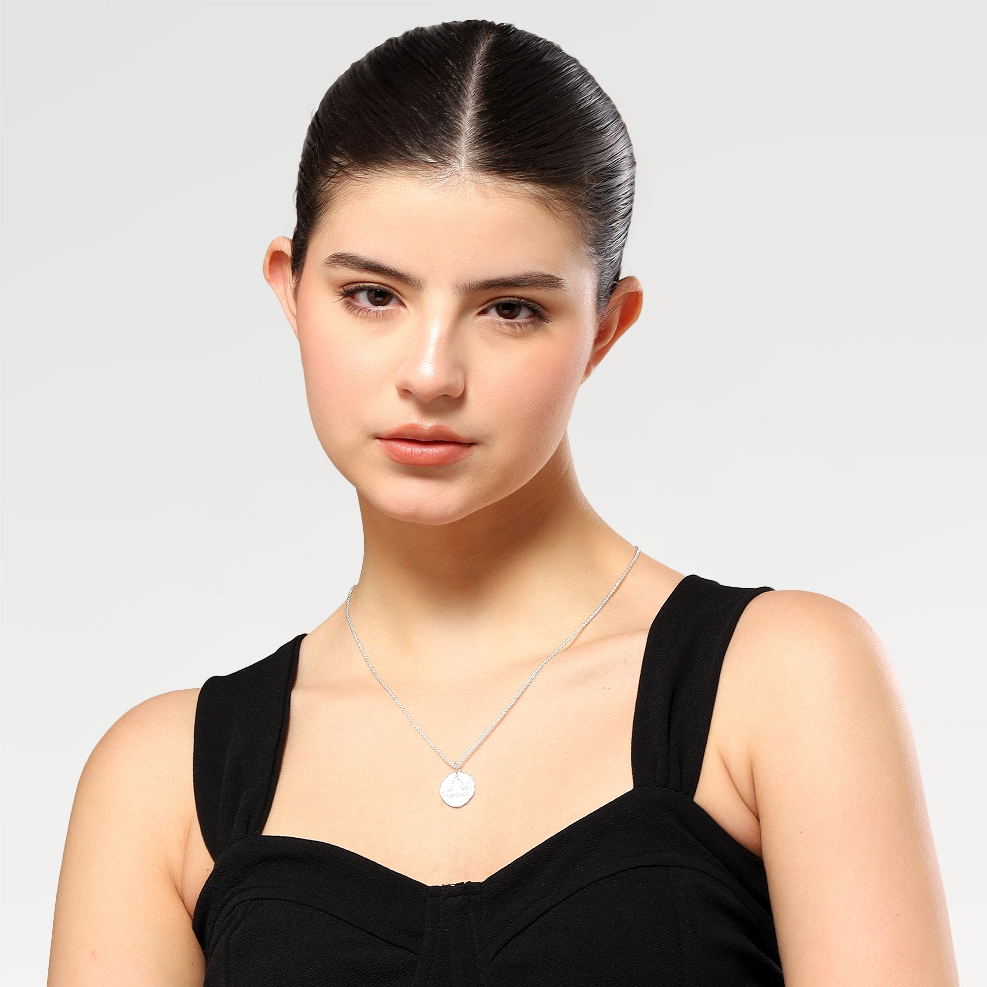 Grace Pave CZ Libra Zodiac Necklace