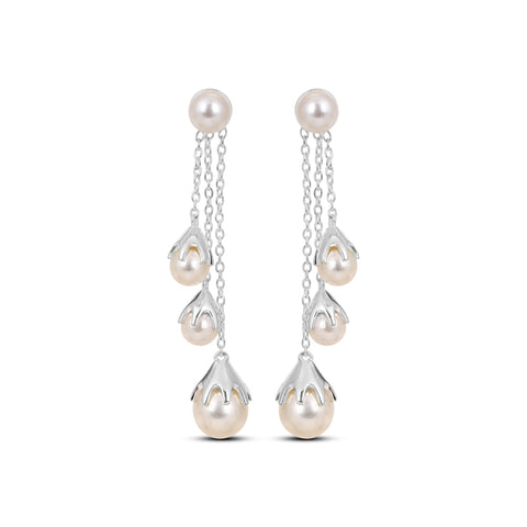 Jova Silver Pearl Earrings