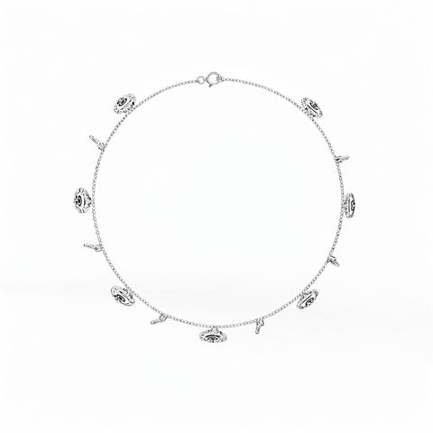 Heya Silver Evil Eye Anklet