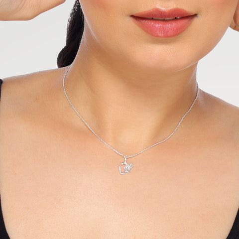 Lucy Silver Moonstone OM Pendant