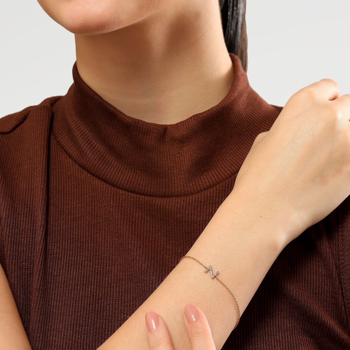 Zoe Gold Plated Zirconia Alphabet Bracelet