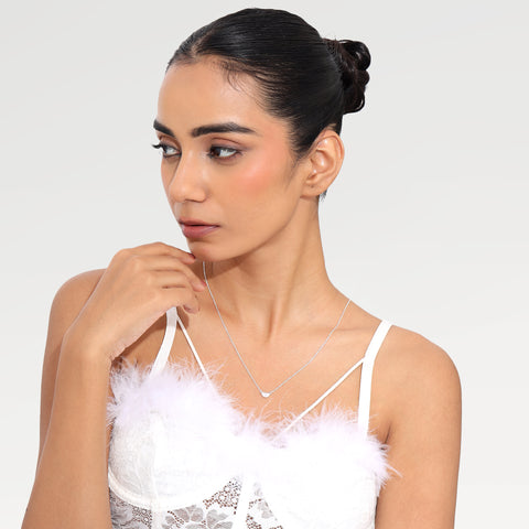 Mia Sterling Silver Blue Lace Chalcedony Necklace