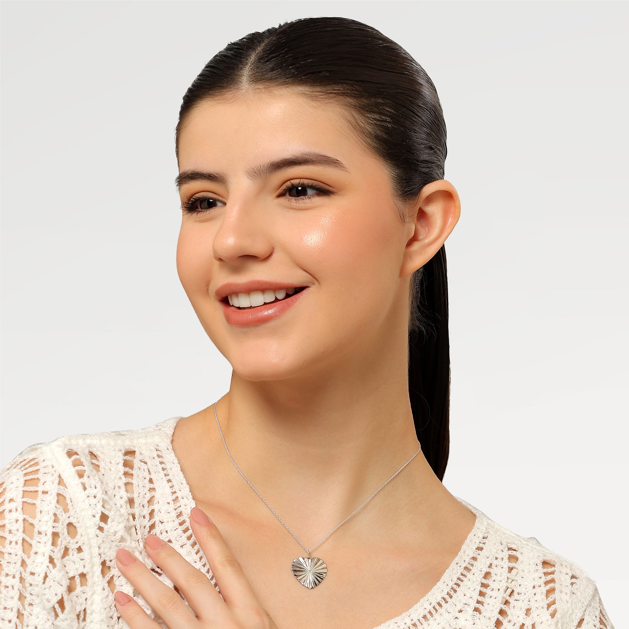 Mia Diamond Cut Heart Pendant