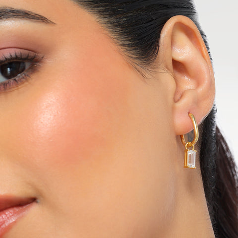 Luni Silver Zirconia Earrings