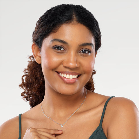 Jia Silver Alphabet Necklace