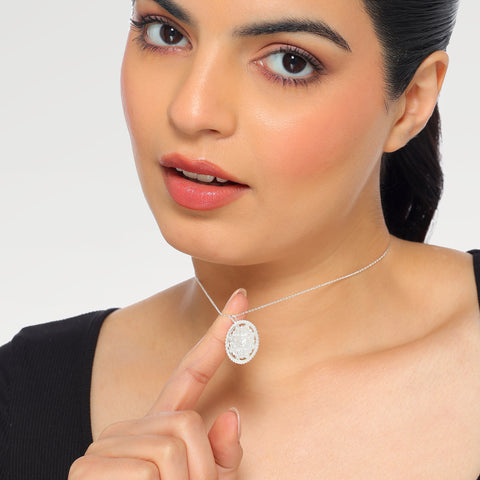 Mavi Silver Floral Pendant