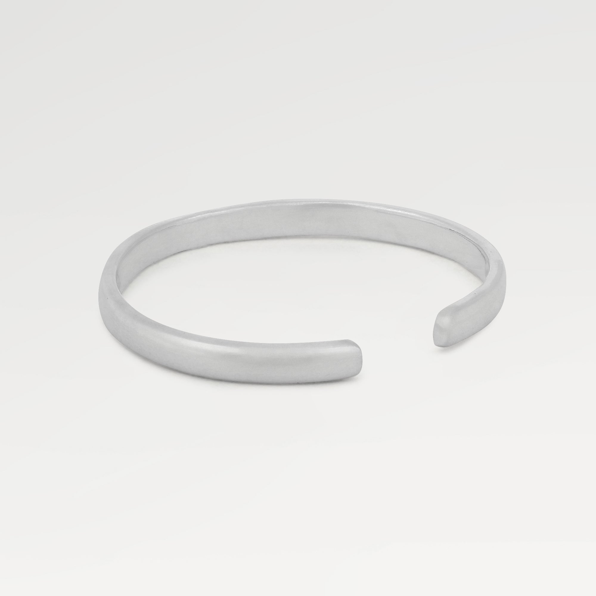 Kate Elegant Silver Plain Bangle