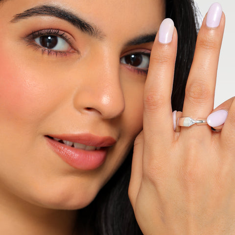 Pavi Silver Adjustable Ring