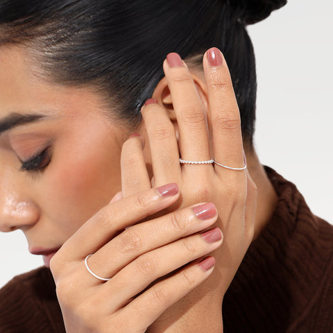 Lucy Sterling Silver Elegant Ring Set