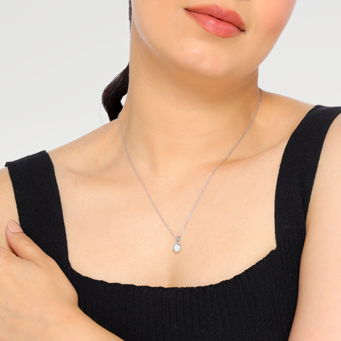 Ria Silver Diamond Necklace