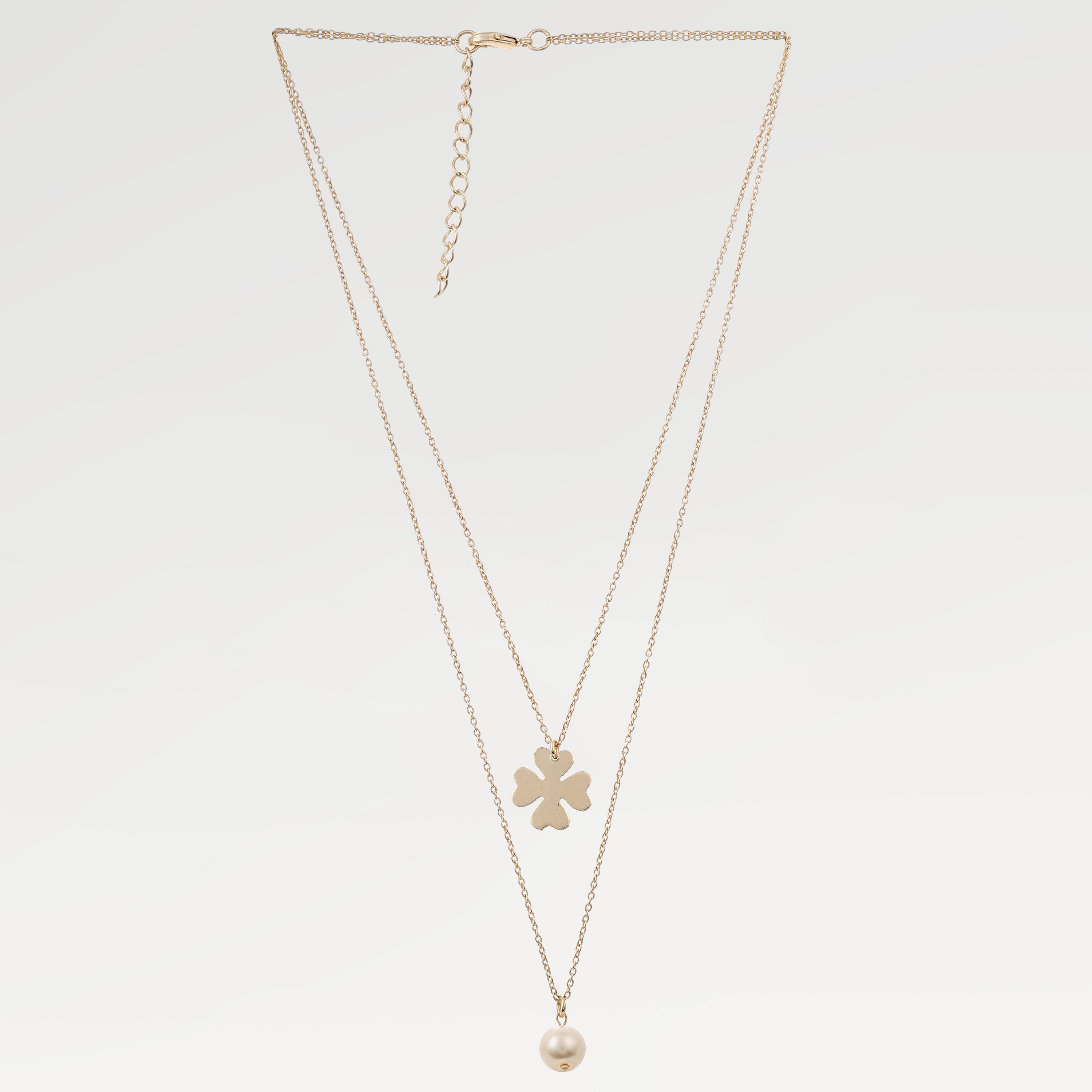 Kate Flower Pearl Necklace