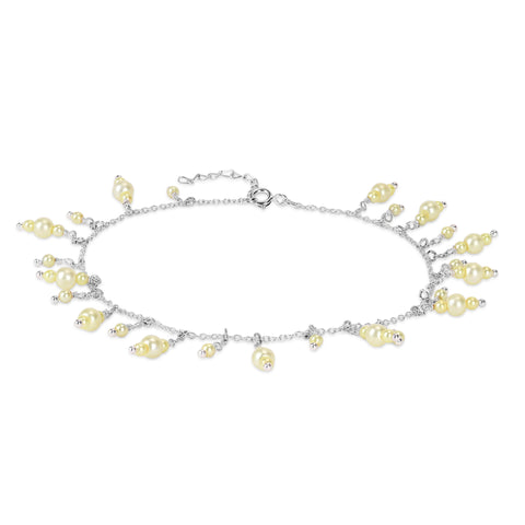 Jaya Silver Pearl Anklet