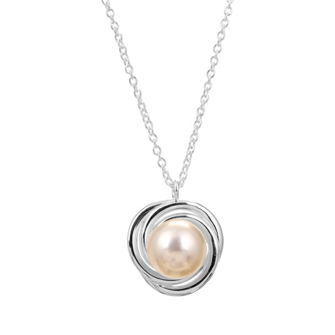 Mia Silver Pearl Necklace