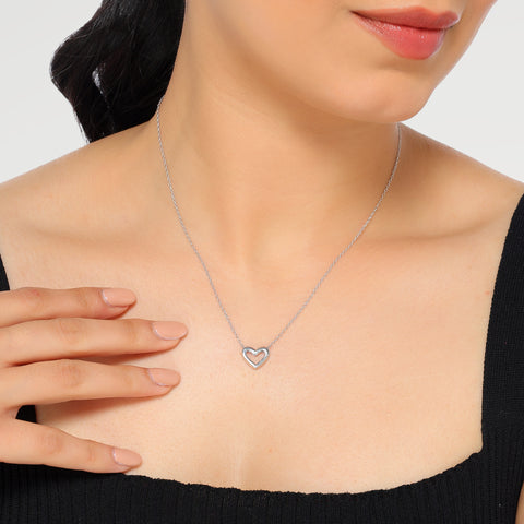 Anna Silver Heart Necklace