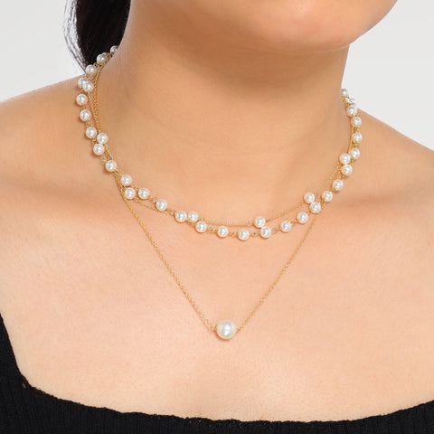 Miri Silver Pearl Necklace