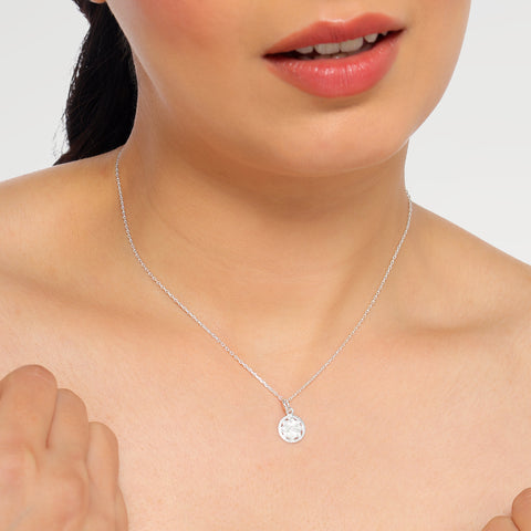 Lily Silver Floral Pendant