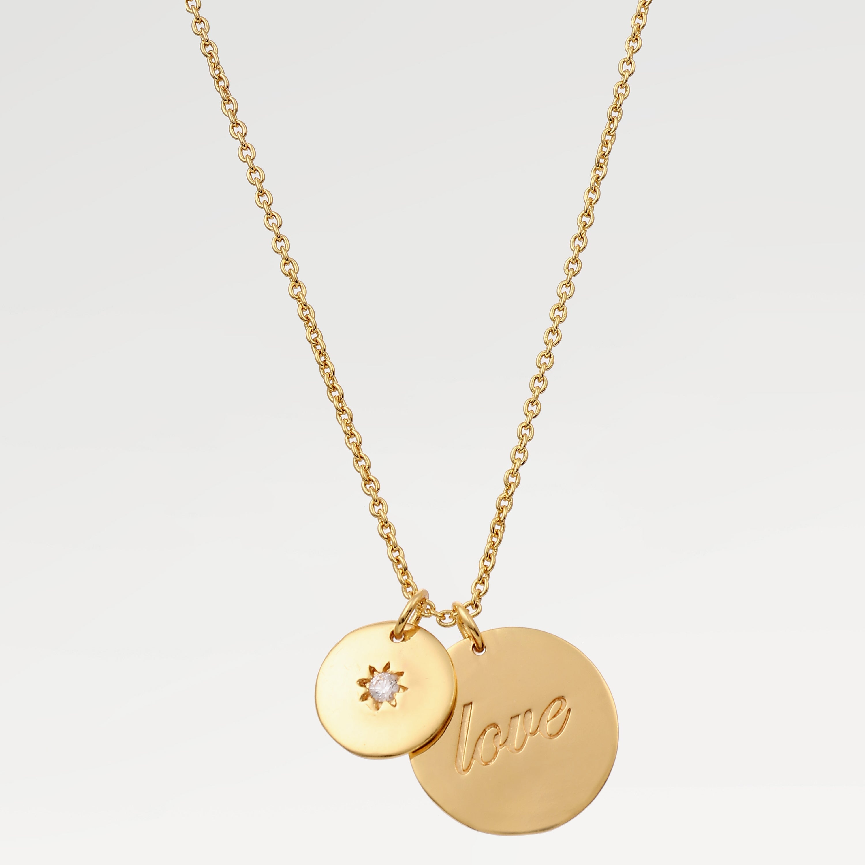 Lily Love Disk Necklace