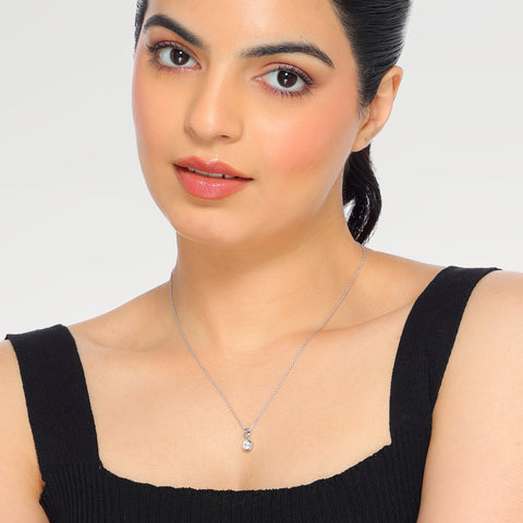 Ria Silver Diamond Necklace