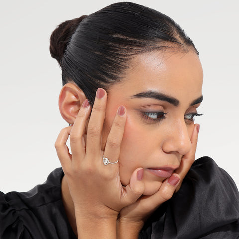 Mia Sterling Silver White Cubic Zirconia Ring