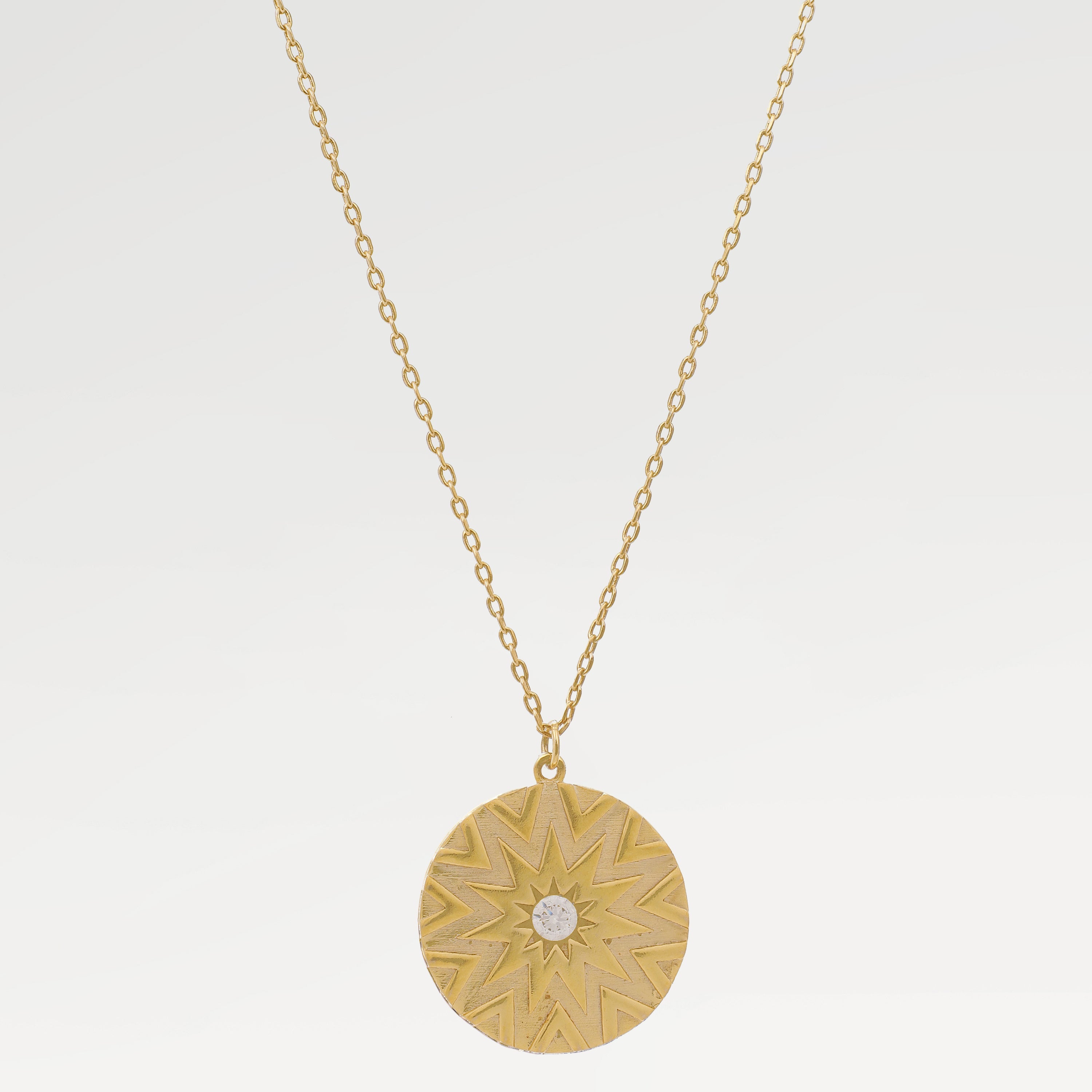 June Sunflower Zirconia Necklace