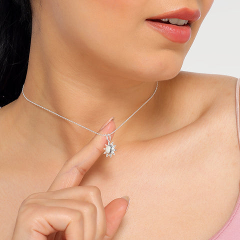 Anna Sterling Silver Sun Design Pendant