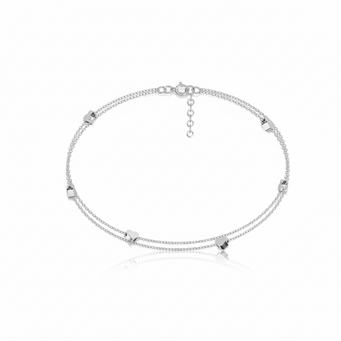 Miva Silver Anklet