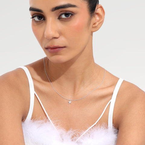 June Sterling Silver Star Necklace