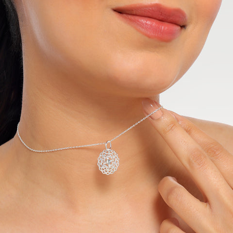 June Sterling Silver Elegant Pendant