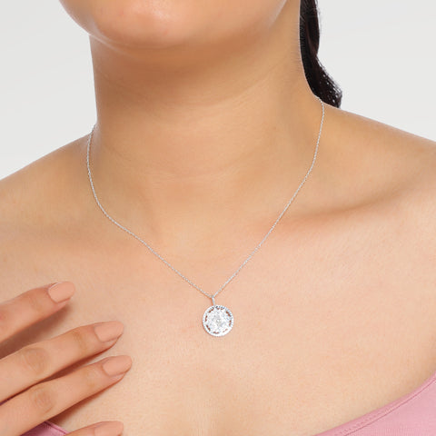 Ella Silver Floral Pendant