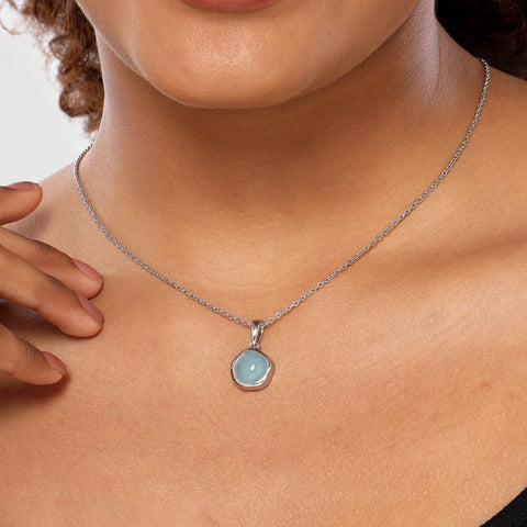 Nora Silver Aquamarine Necklace