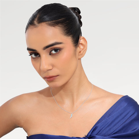 Mia Sterling Silver Blue Magnesite Necklace