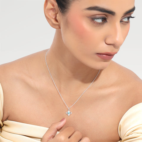 Zoe Sterling Silver Eye Necklace