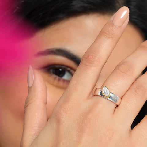 Eden Two Tone Adjustable Ring