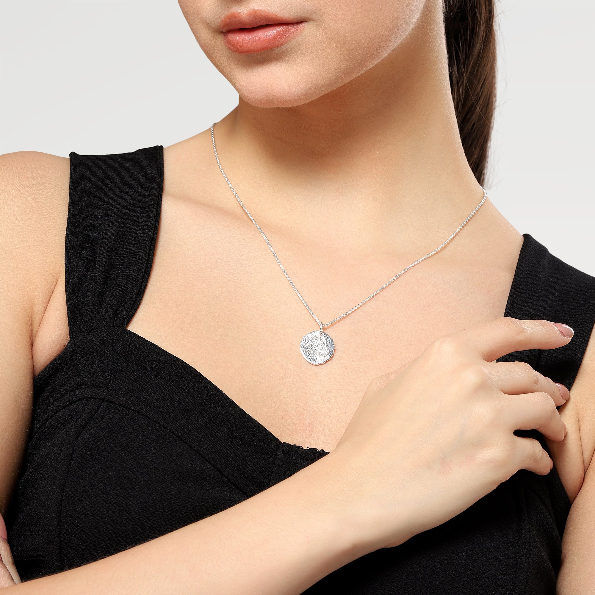 Grace Pave CZ Libra Zodiac Necklace