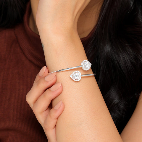 Zia Silver Zirconia Bangle