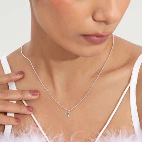 Lucy Silver Zirconia Necklace