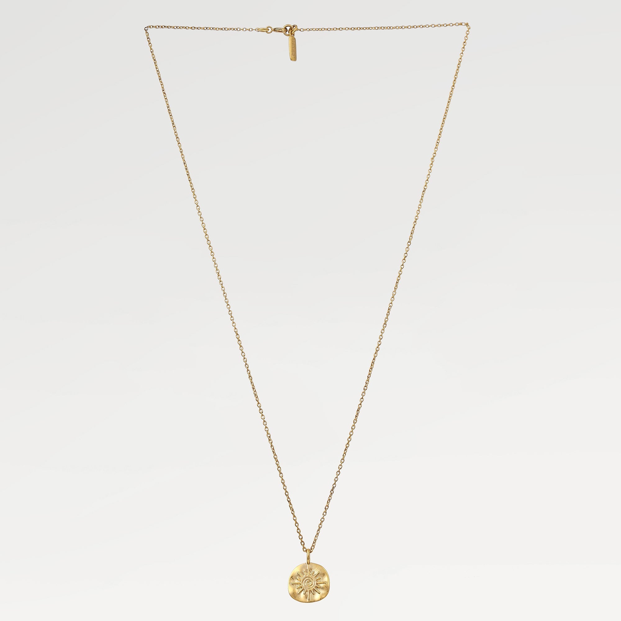 Mia Hammered Sun Slider Necklace