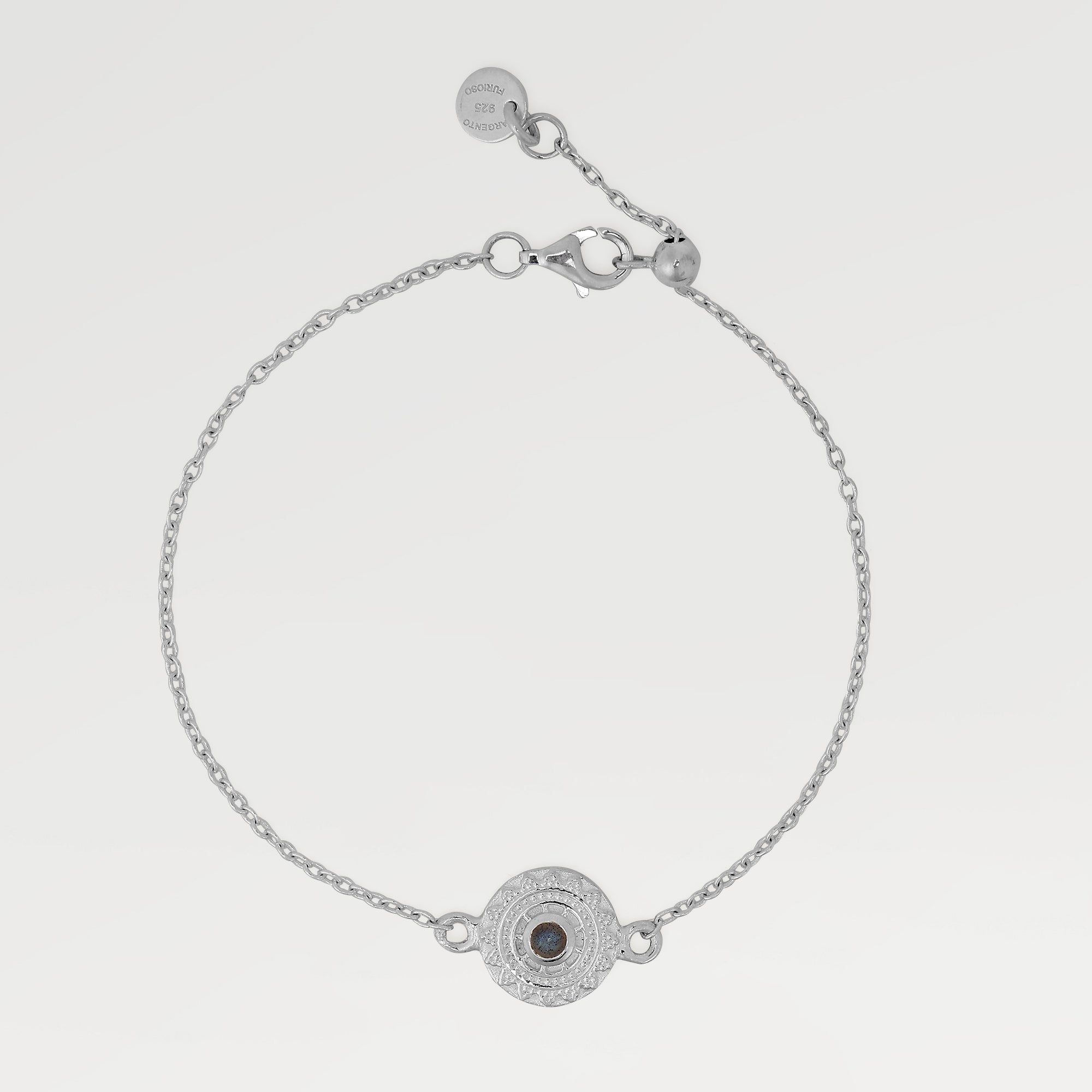 High Polish Bazel Friendship Bracelets with Cab Round Labradorite