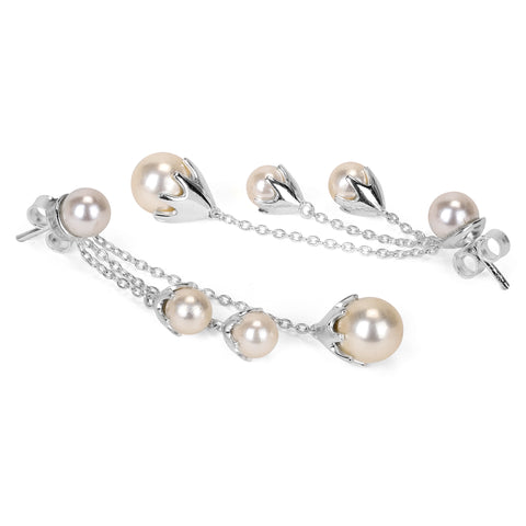 Jova Silver Pearl Earrings