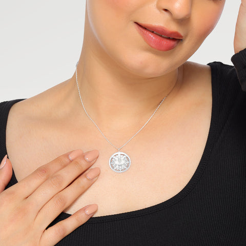 Mavi Silver Floral Pendant