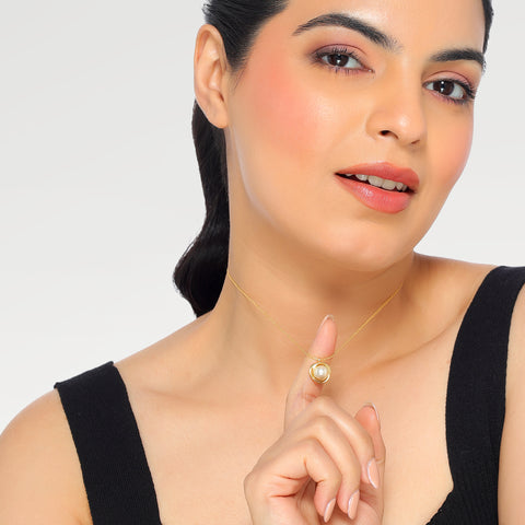 Mia Silver Pearl Necklace