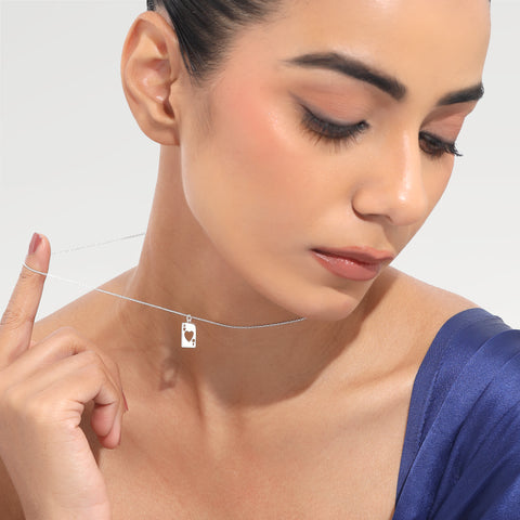 Lucy Silver Heart Necklace