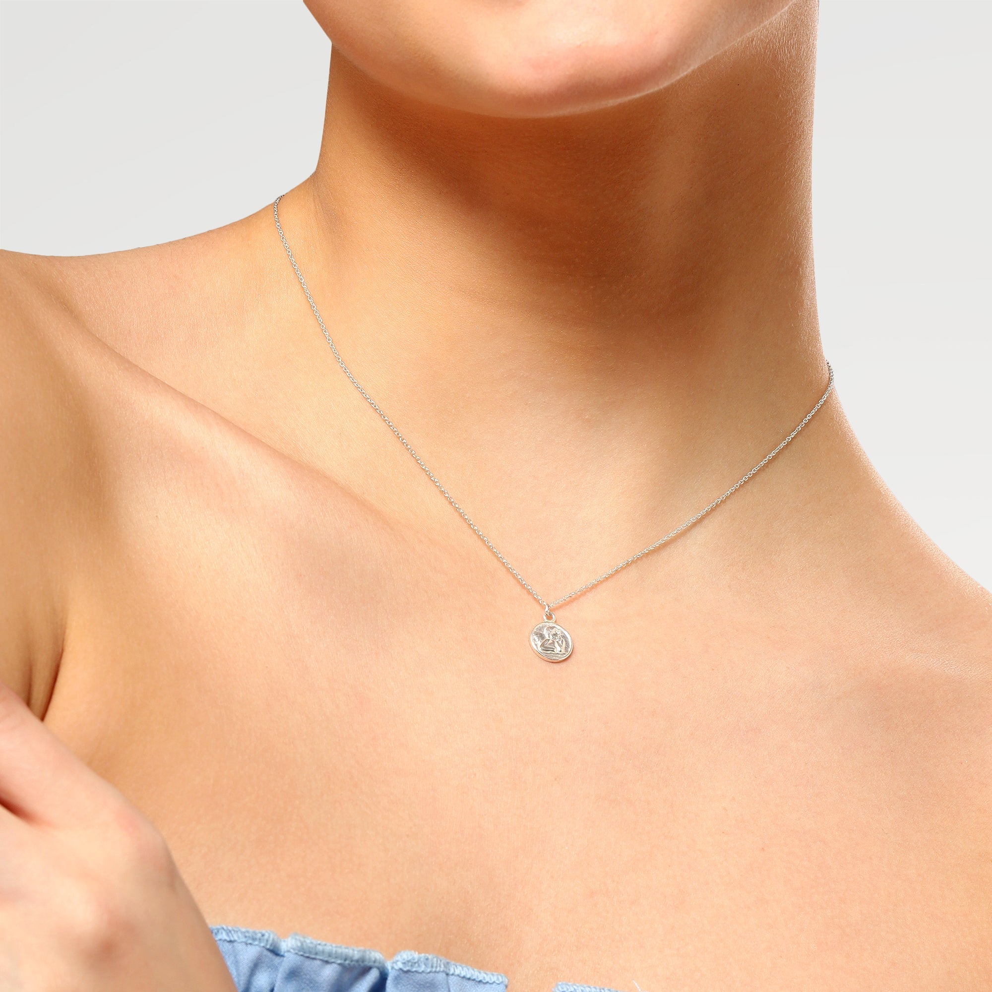 Grace Silver Angel Slider Necklace