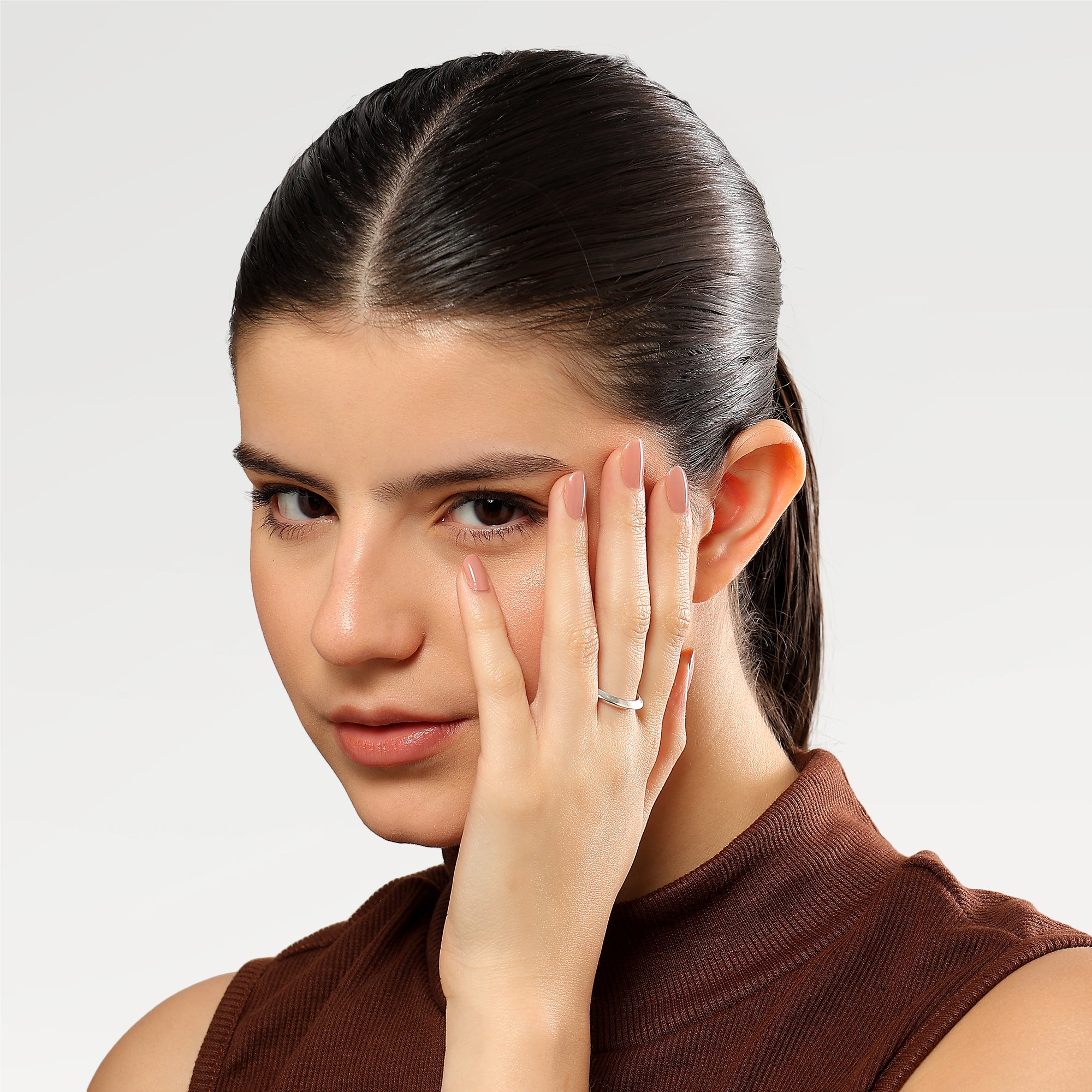 Yellow Gold Plated Plain Tapered Band Ring