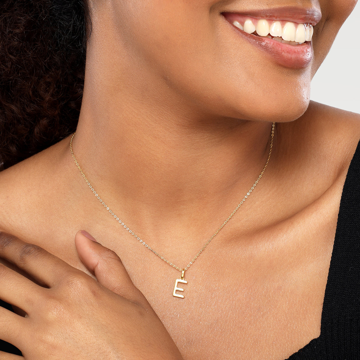 Ruby Plain Alphabet Necklace