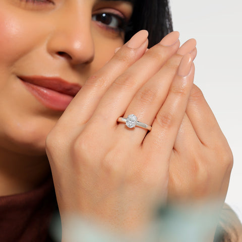 Rue Silver Diamond Adjustable Ring