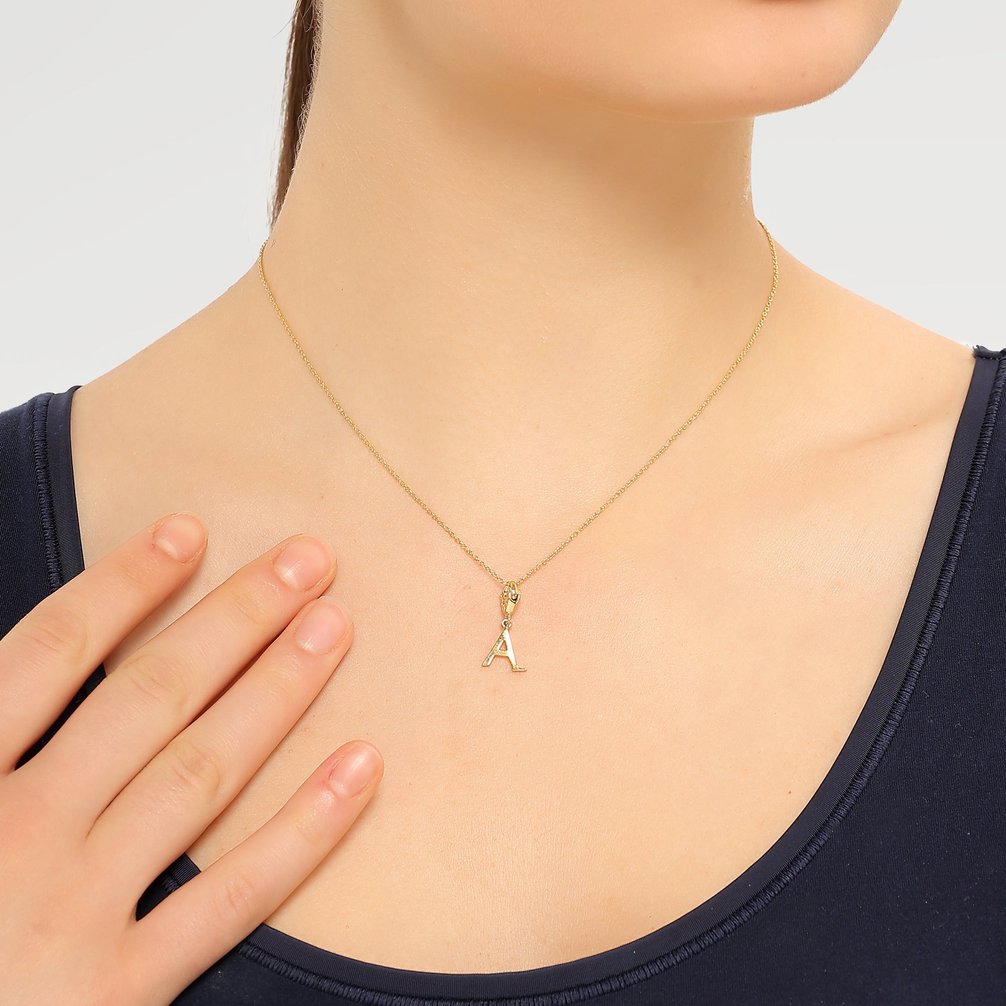Zoe Yellow Gold Plated Alphabet Pendant