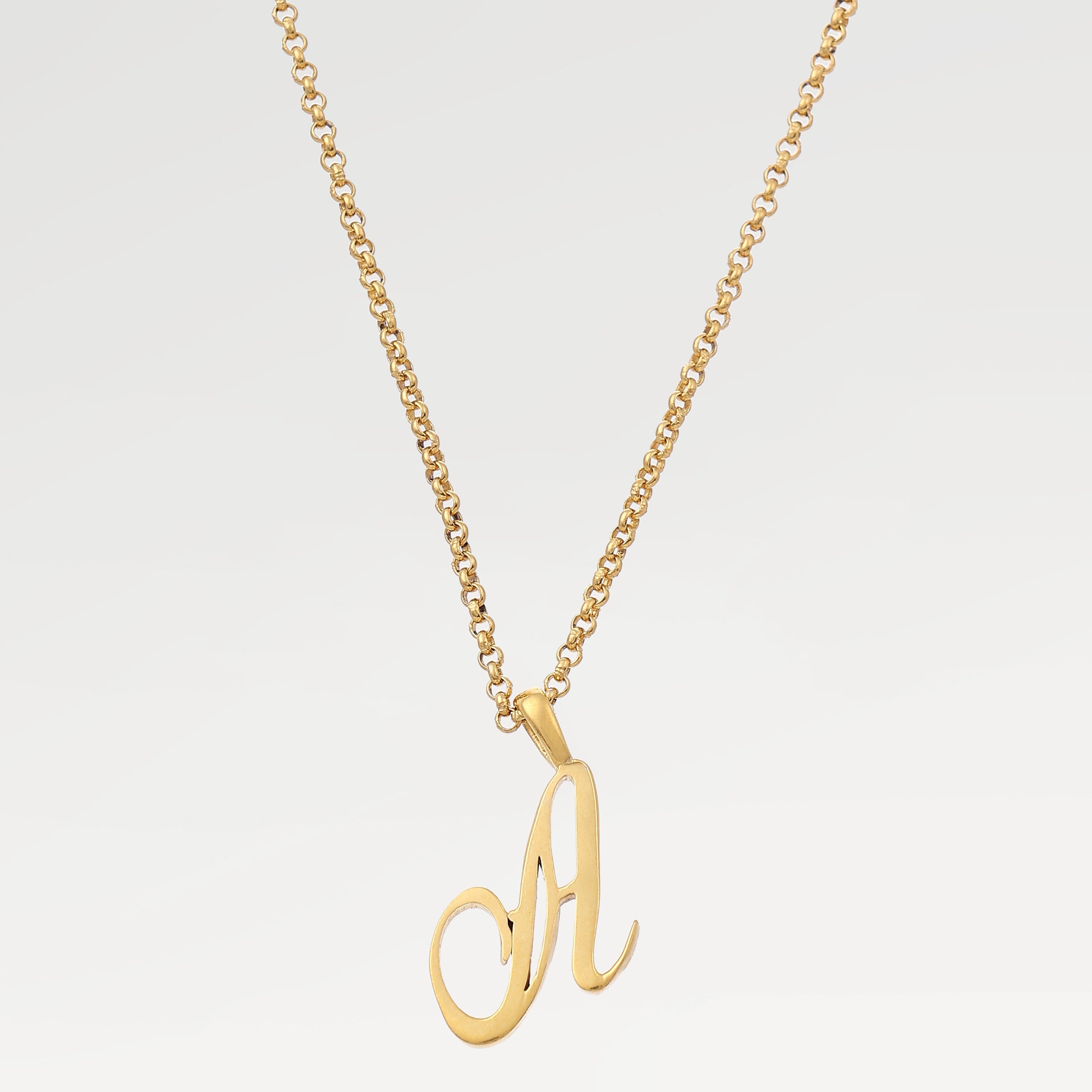 Mia Plain Alphabet Necklace