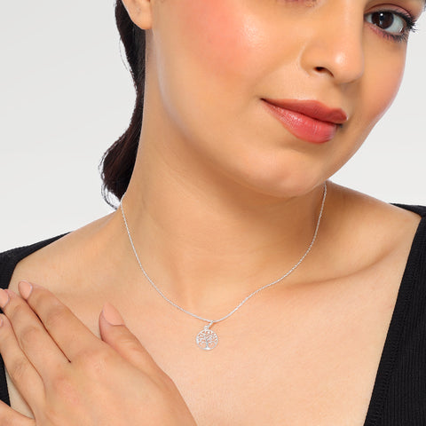 Ava Sterling Silver Tree Pendant